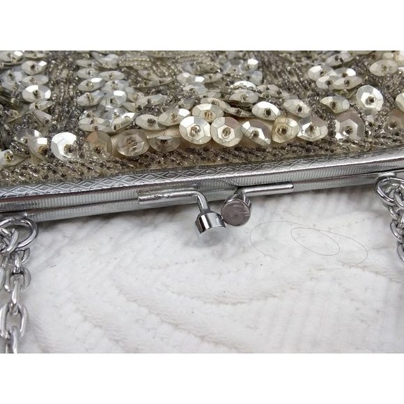 Vintage cocktail/ formal /evening sequined handbag made in Hong Kong - Picture 9 of 12